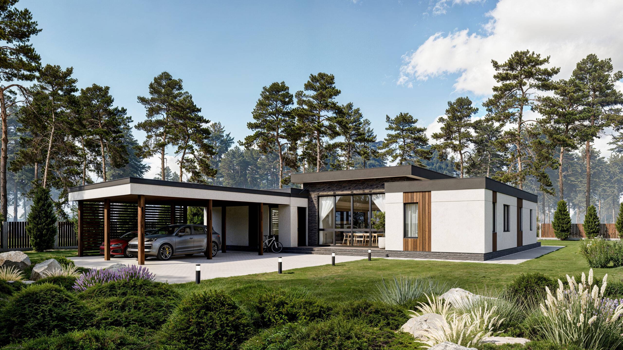 Private house for a family with children made of SIP panels, 230 sq.m.