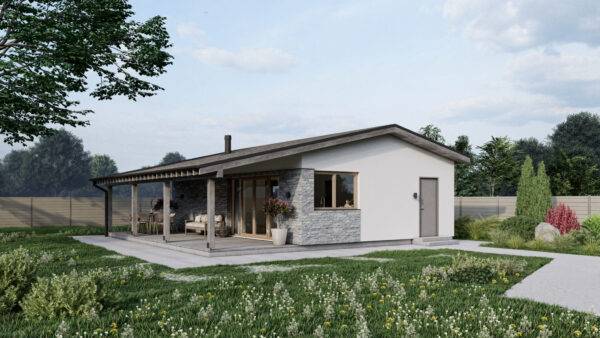 House of SIP panels with a terrace, 66,5 sq.m