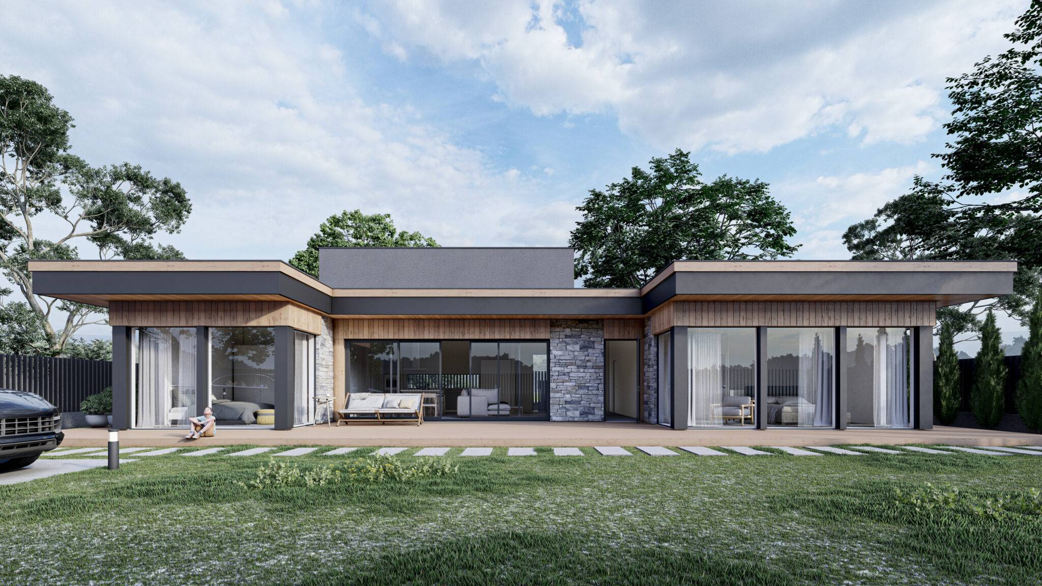 Spacious house made of SIP-panels for a family of two, 174,6 sq.m.