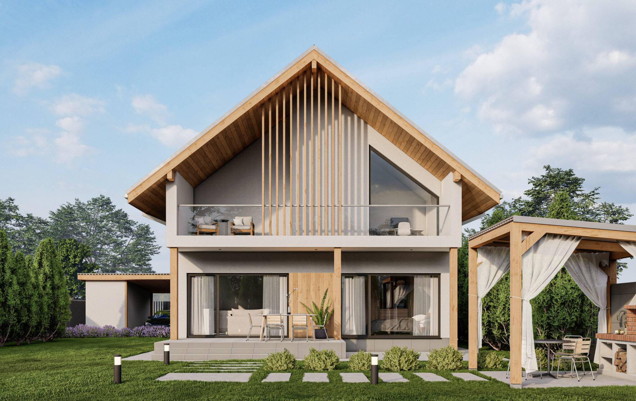 Model modern two storey house, 142 sqm.