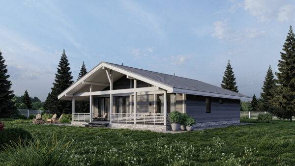 Заміський будинок з SIP-панелей, 89 кв.м.