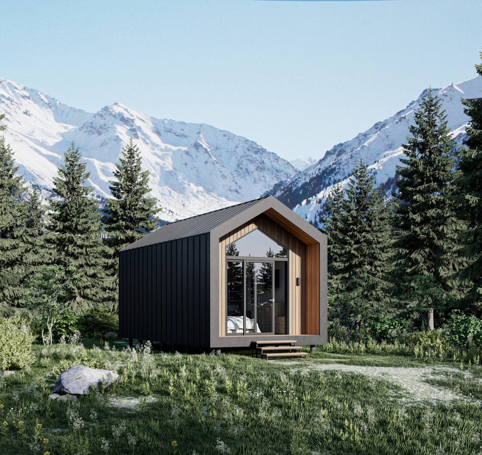 Модульний будинок HUT 3.0 загальною площею 29,6 кв.м