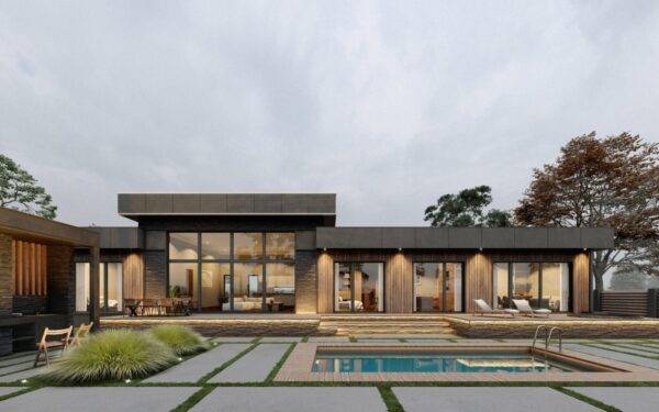 Одноповерховий будинок з SIP-панелей, 216 кв.м.