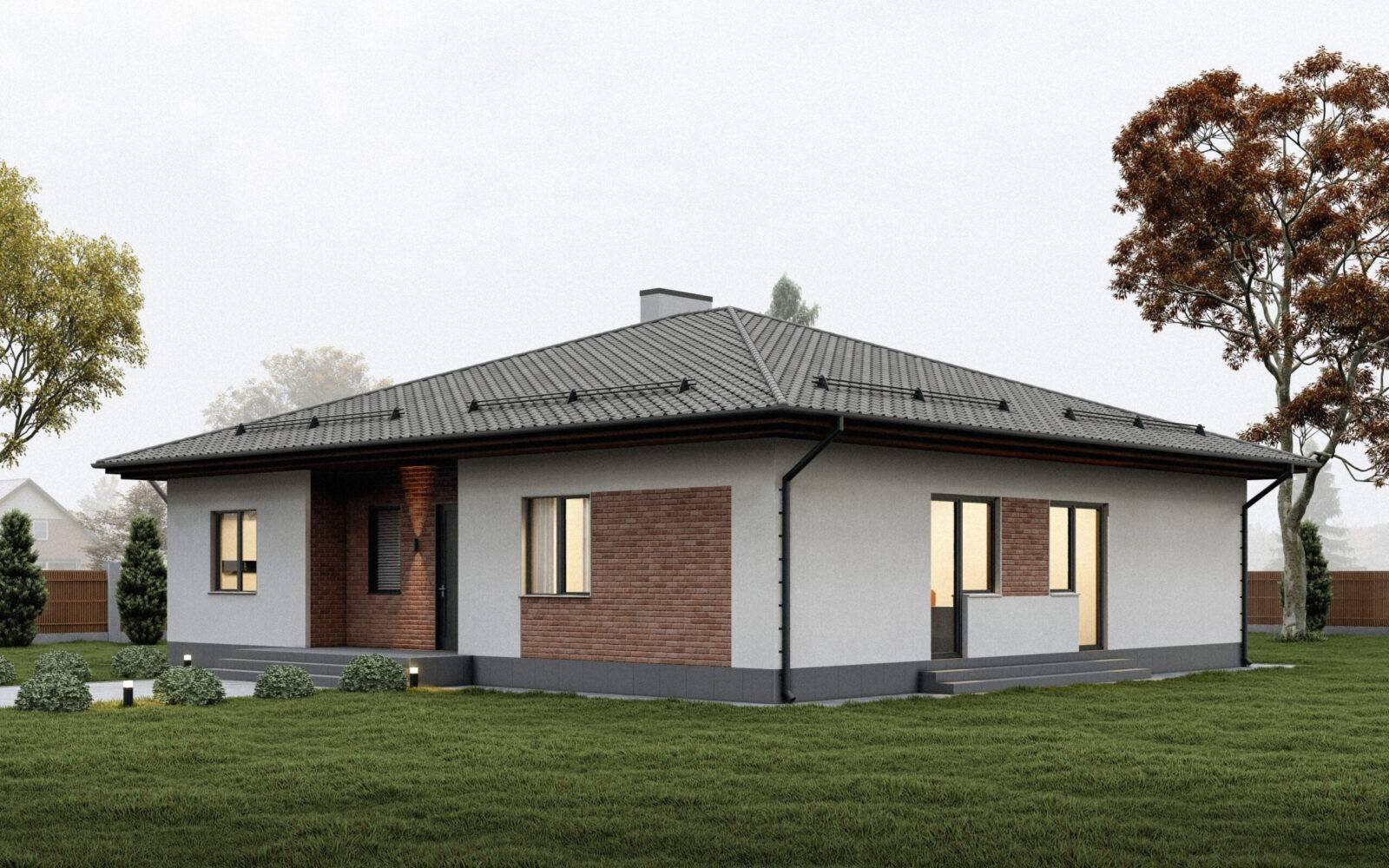 Одноповерховий будинок з SIP-панелей, 181,9 кв.м. 