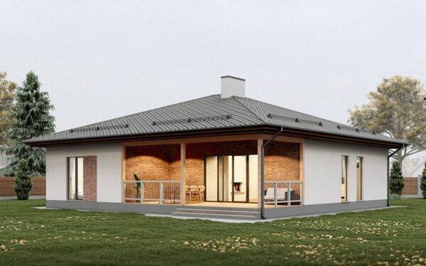 Одноповерховий будинок з SIP-панелей, 181,9 кв.м.