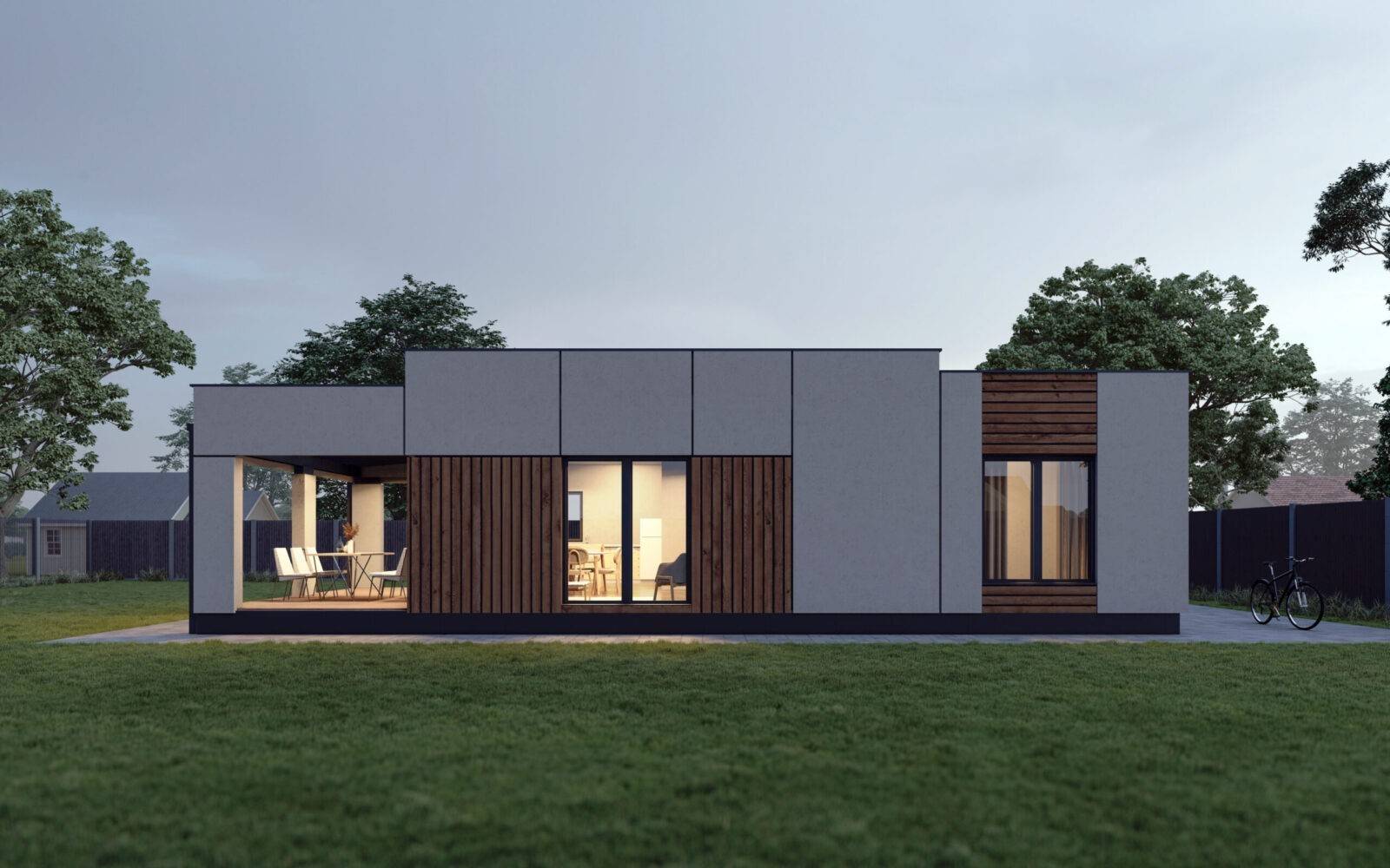 Одноповерховий будинок з SIP-панелей, 107 кв.м