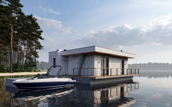 House made of SIP panels on pantone, 68,5 sq.m.