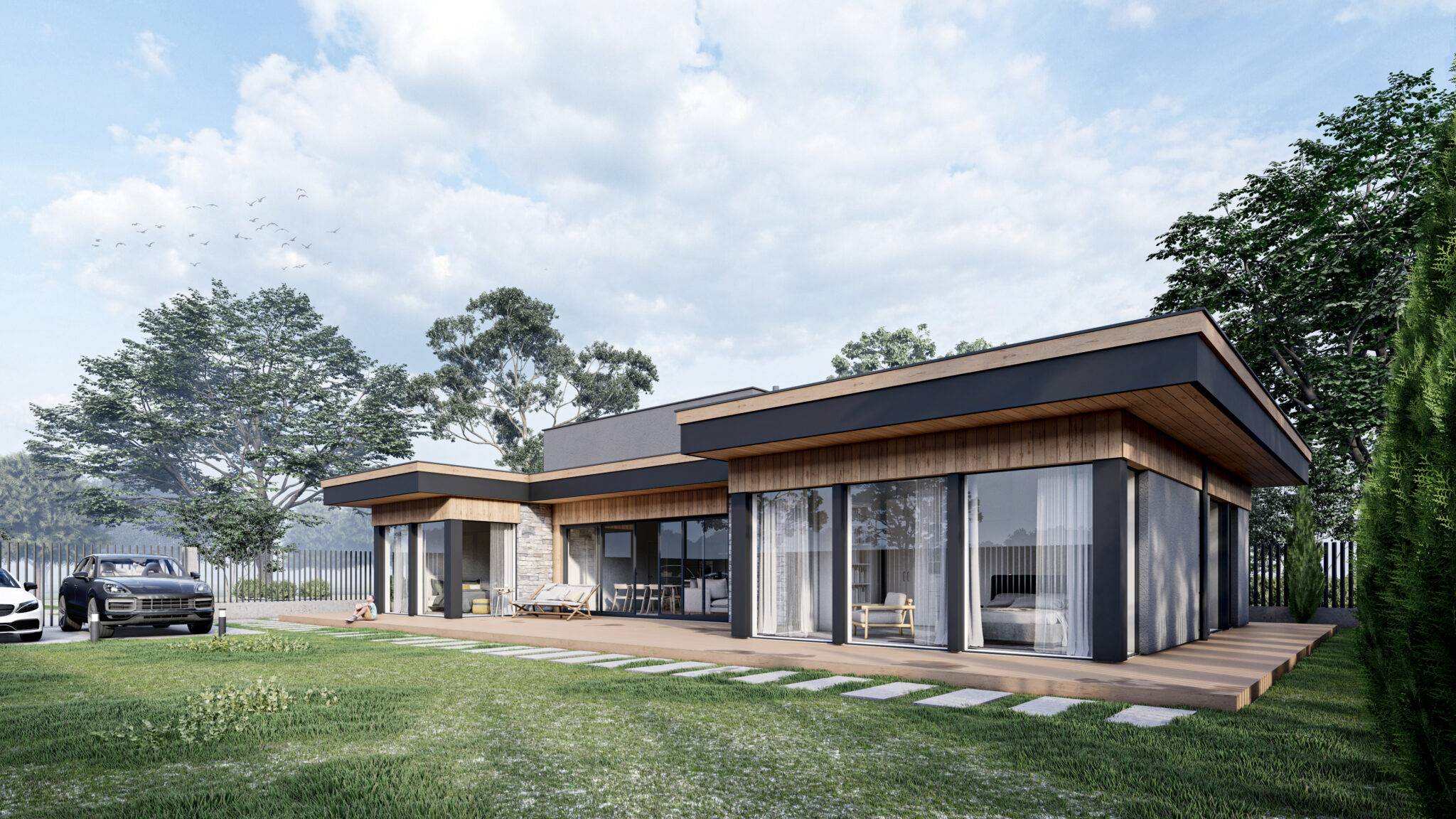 Spacious house made of SIP-panels for a family of two, 174,6 sq.m.