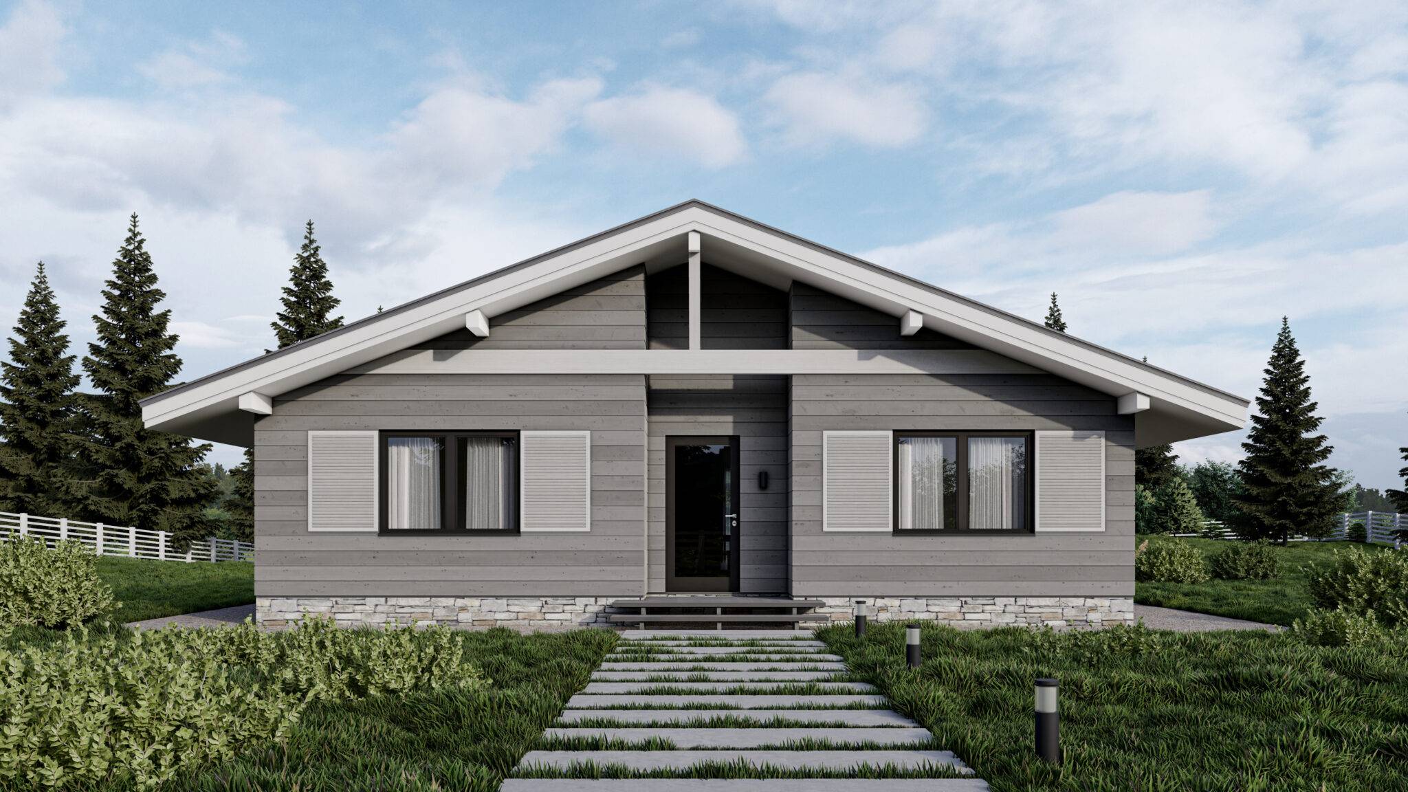 Заміський будинок з SIP-панелей, 89 кв.м.