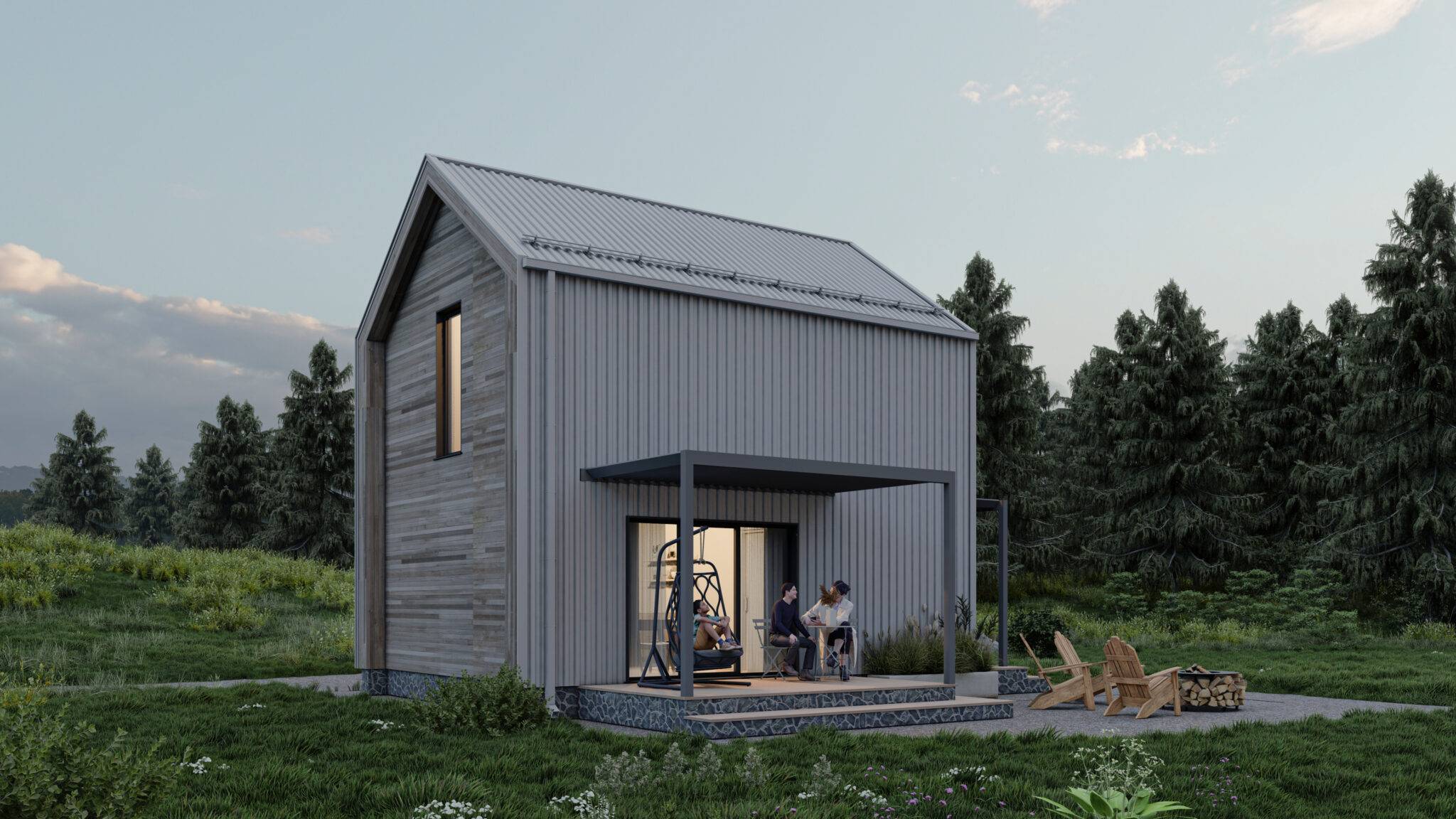 Заміський будинок з SIP-панелей, 60 кв.м.