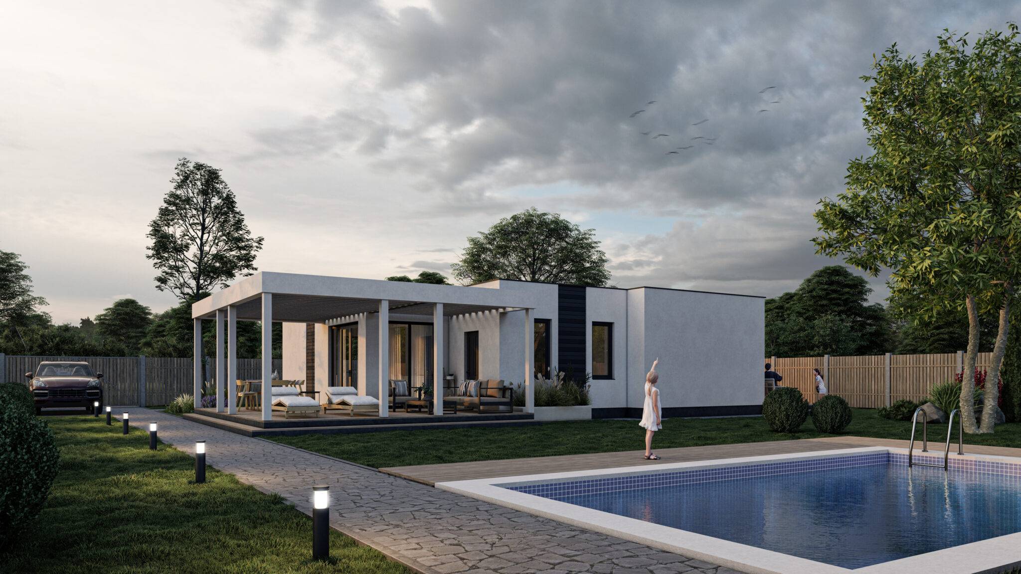 Одноповерховий житловий будинок з SIP панелей, 106 кв.м.