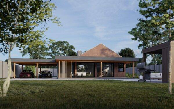 Індивідуальний житловий будинок з SIP панелей, 146 кв.м.