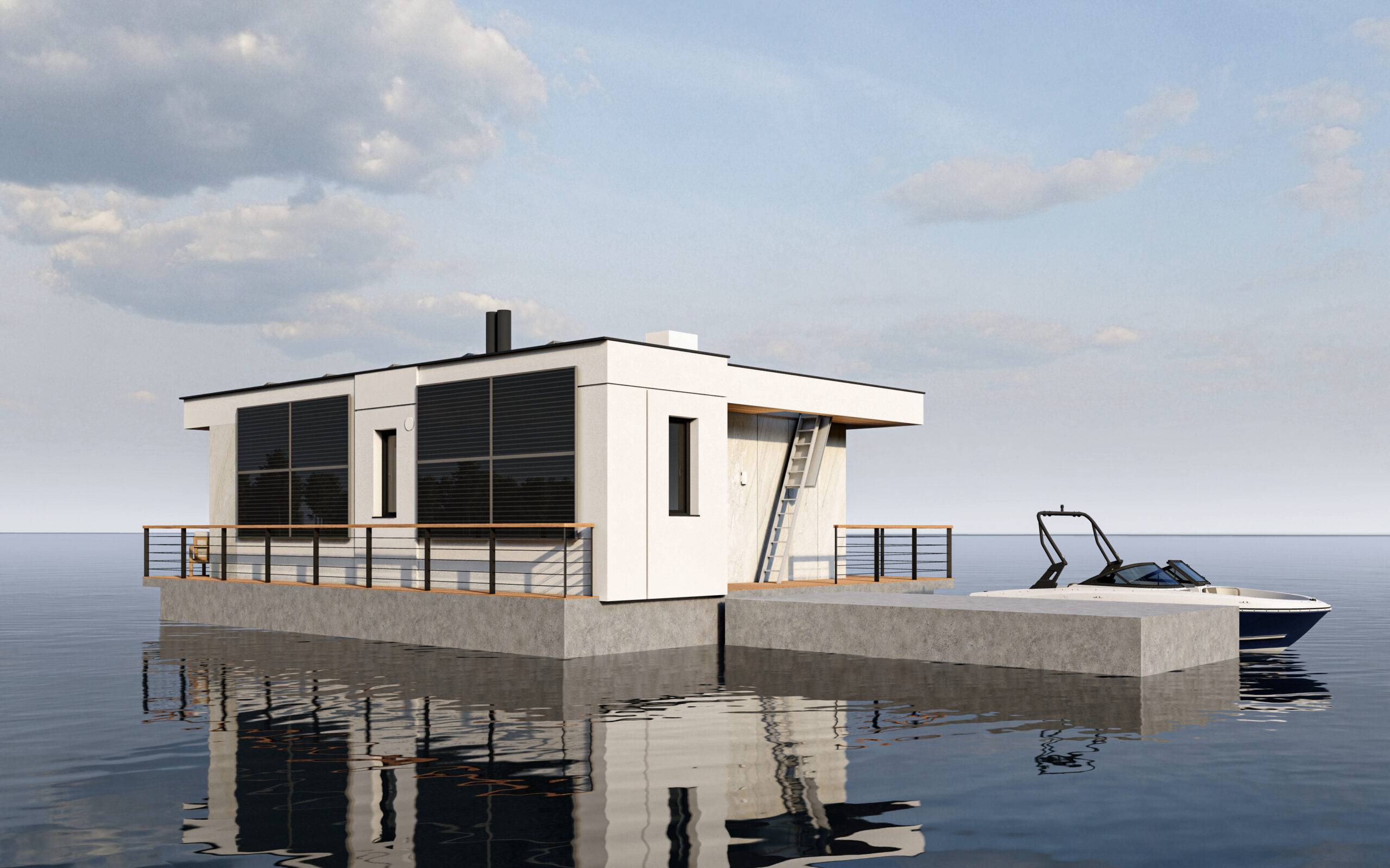 House made of SIP panels on pantone, 68,5 sq.m.