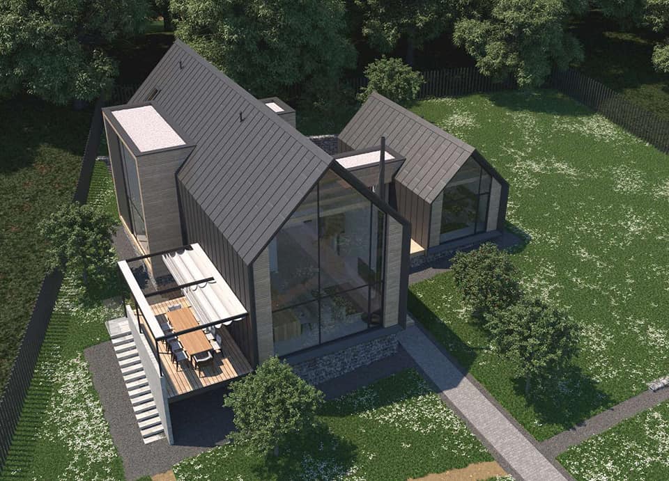 Двоповерховий будинок з SIP-панелей, 254 кв.м.