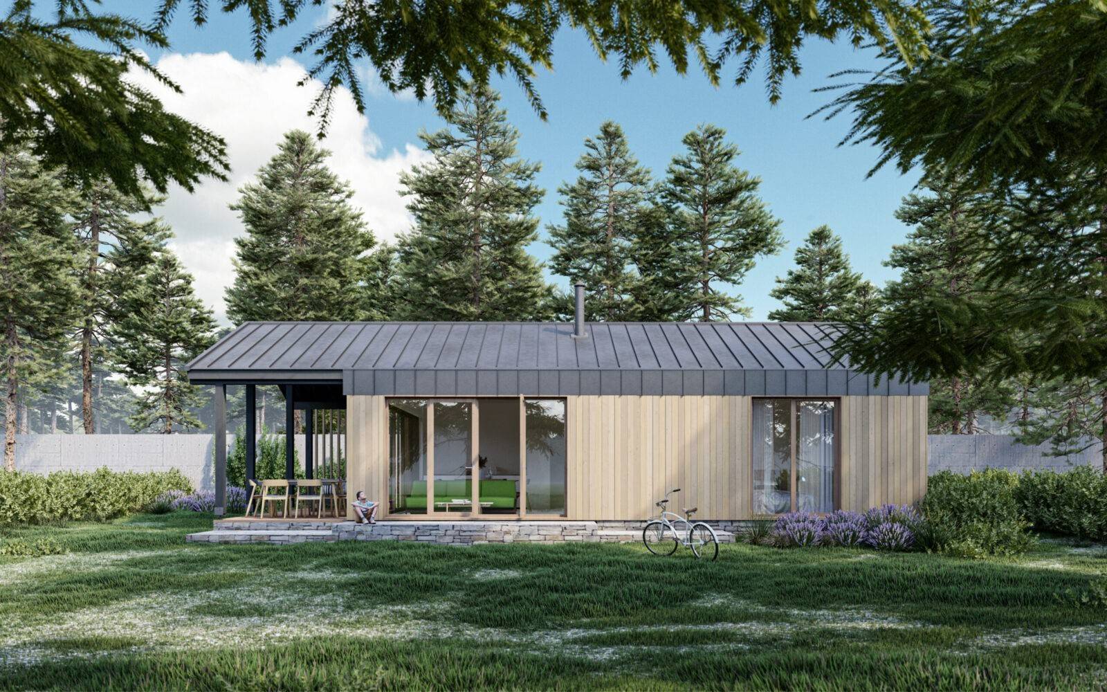 Compact house of SIP panels, 61,1 sq.m.