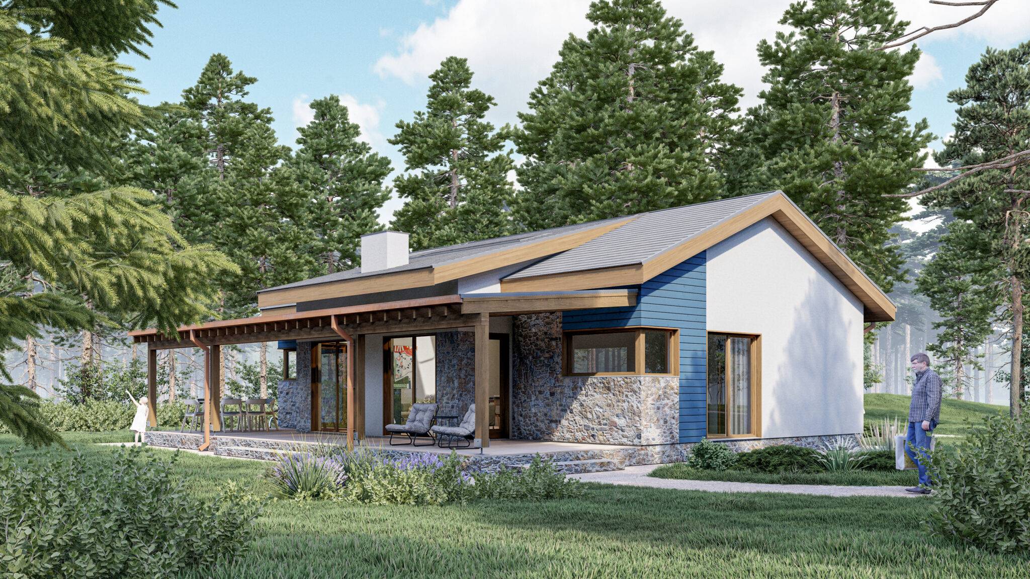 БУДИНОК З SIP ПАНЕЛЕЙ, 91 кв.м.