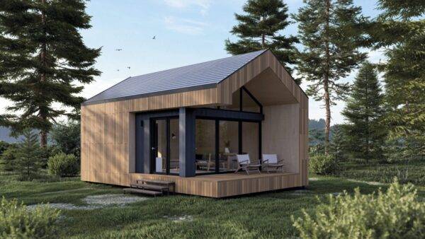 Cosy house for a recreation complex made of SIP panels, 36,4 sq.m.