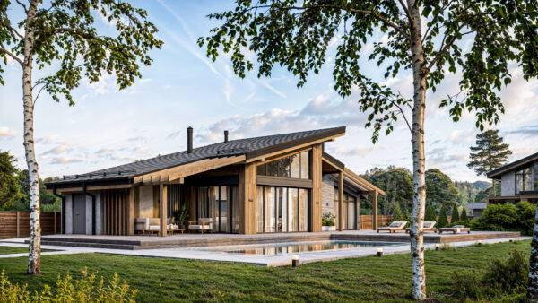 Comfortable holiday home made of SIP panels, 131 sq.m.