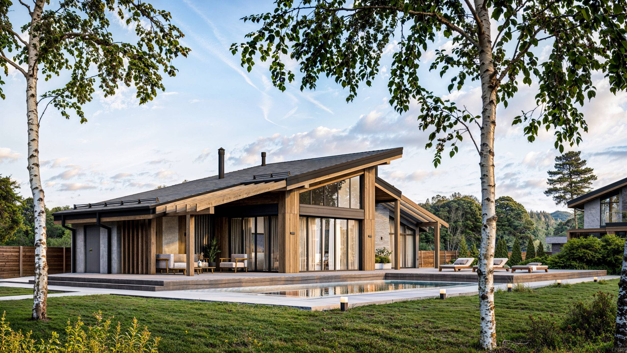 Comfortable holiday home made of SIP panels, 131 sq.m.