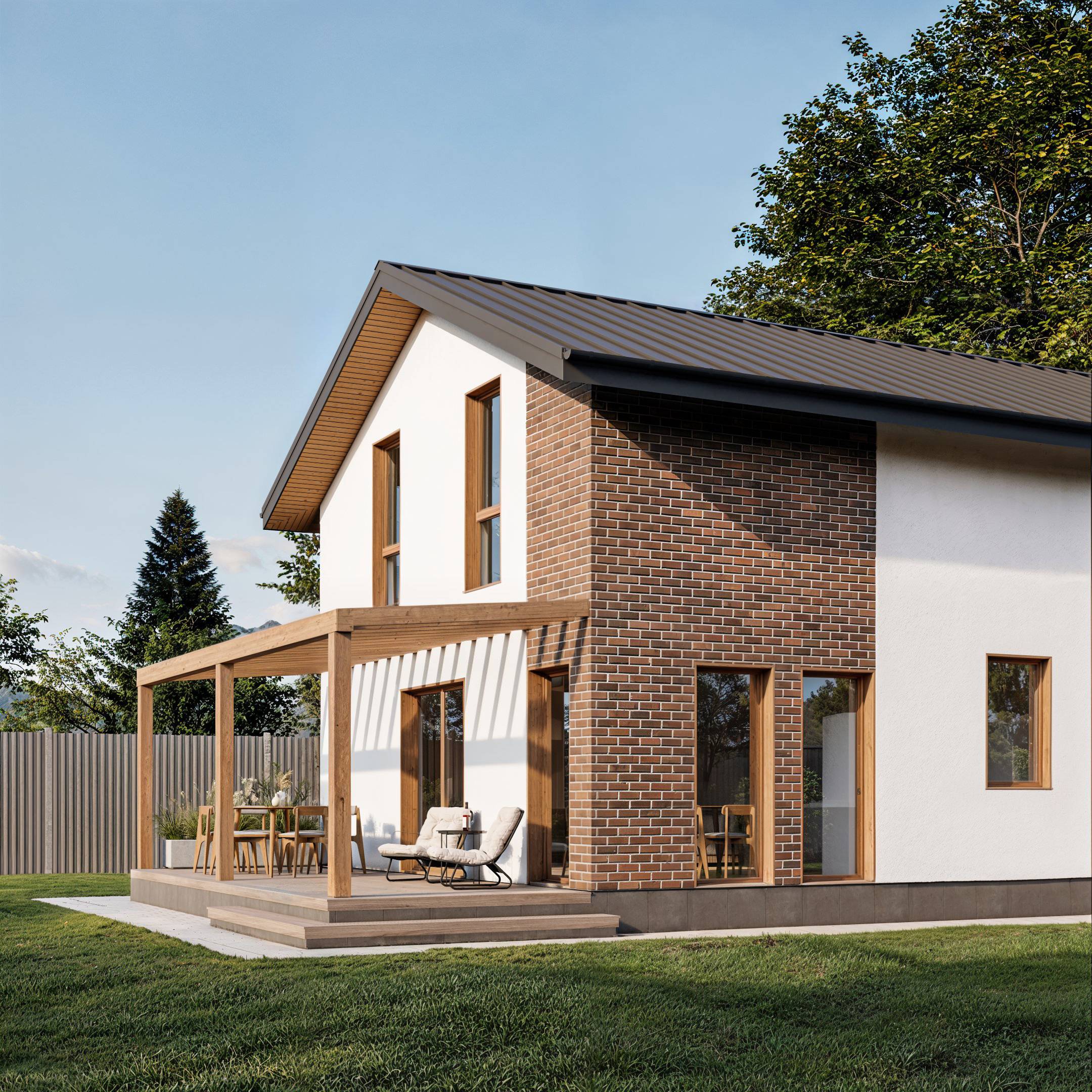 Model two-story house with three bedrooms, 127,5 m2