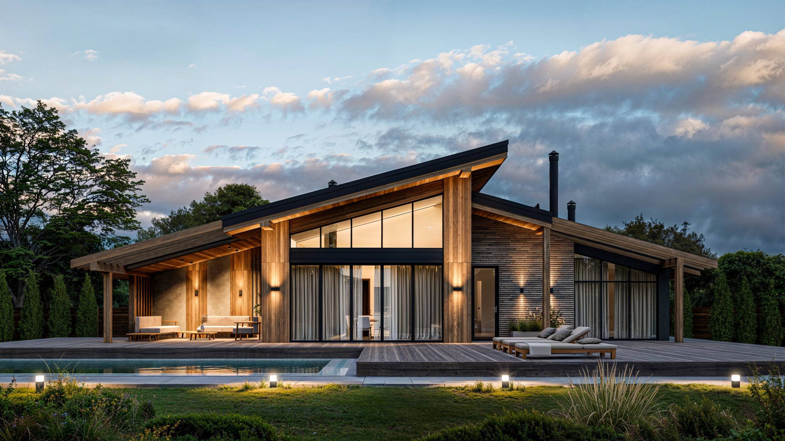 Comfortable holiday home made of SIP panels, 131 sq.m.