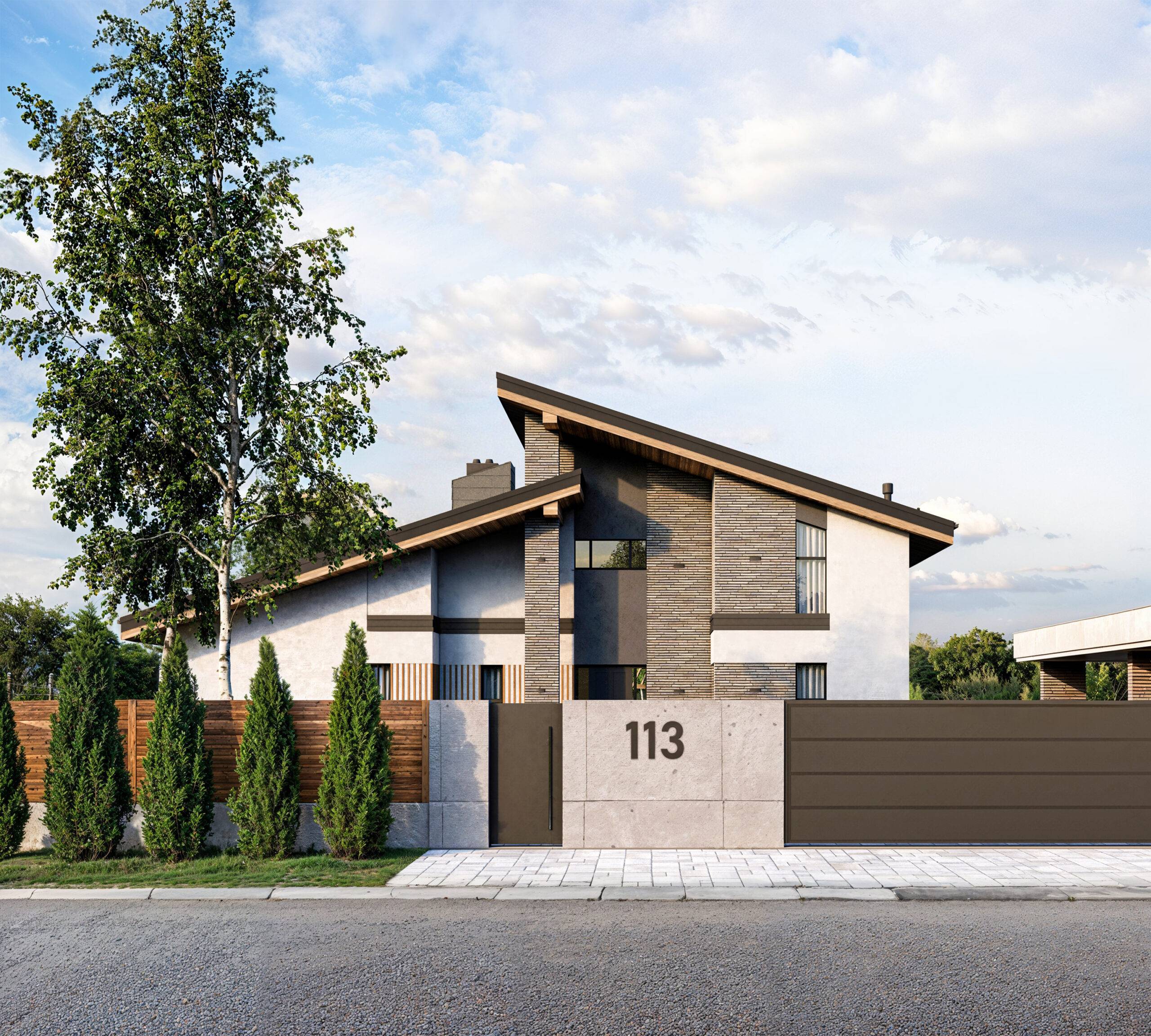 Luxurious house with a swimming pool made of SIP panels, 270,6 sq.m.