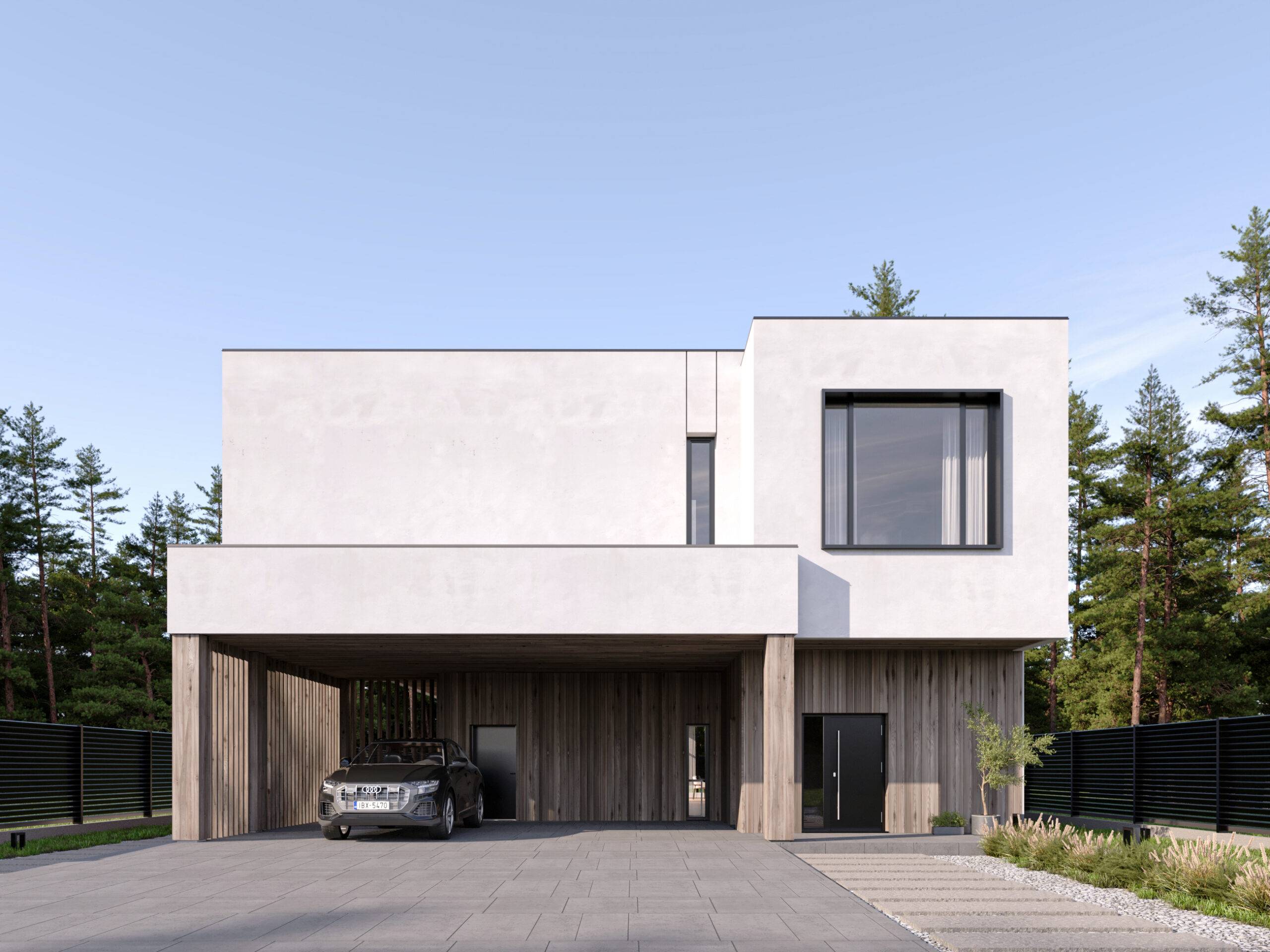 Respectable two-storey house made of SIP panels, 285 sq.m.