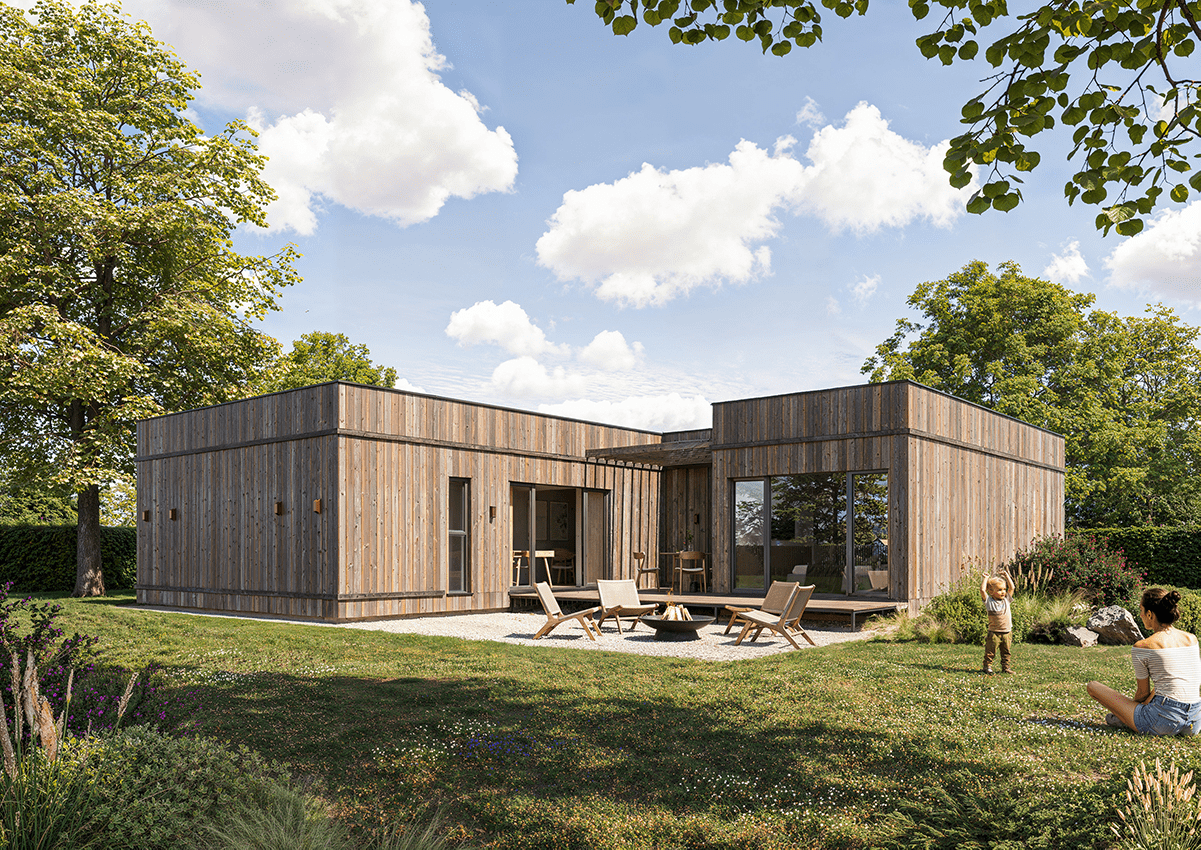 Very big prefabricated house, 107,6 m2.