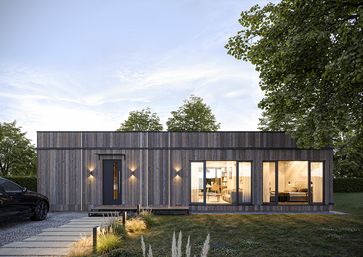 Very big prefabricated house, 107,6 m2.