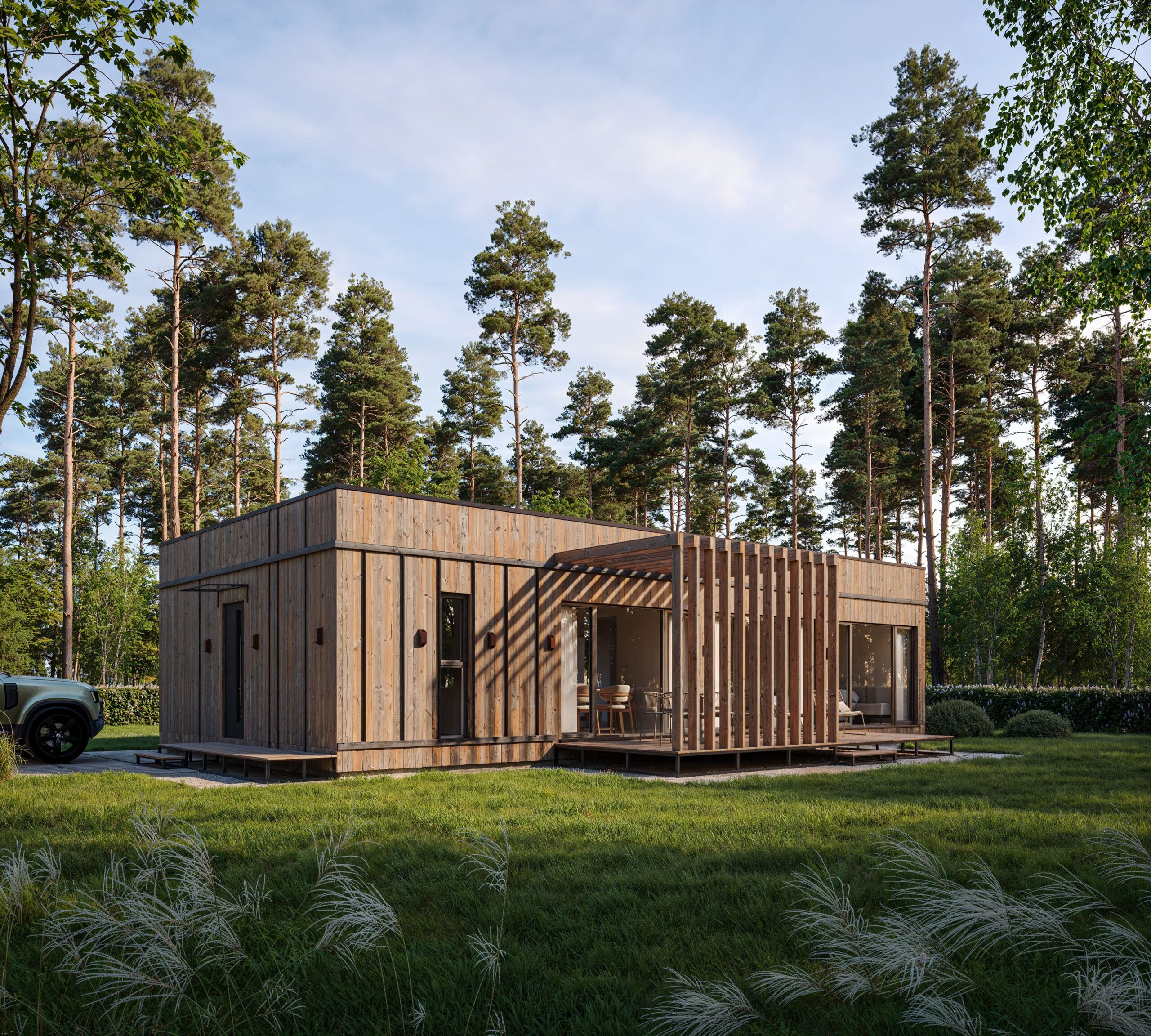 Energy-efficient modular house, 98,71 м²