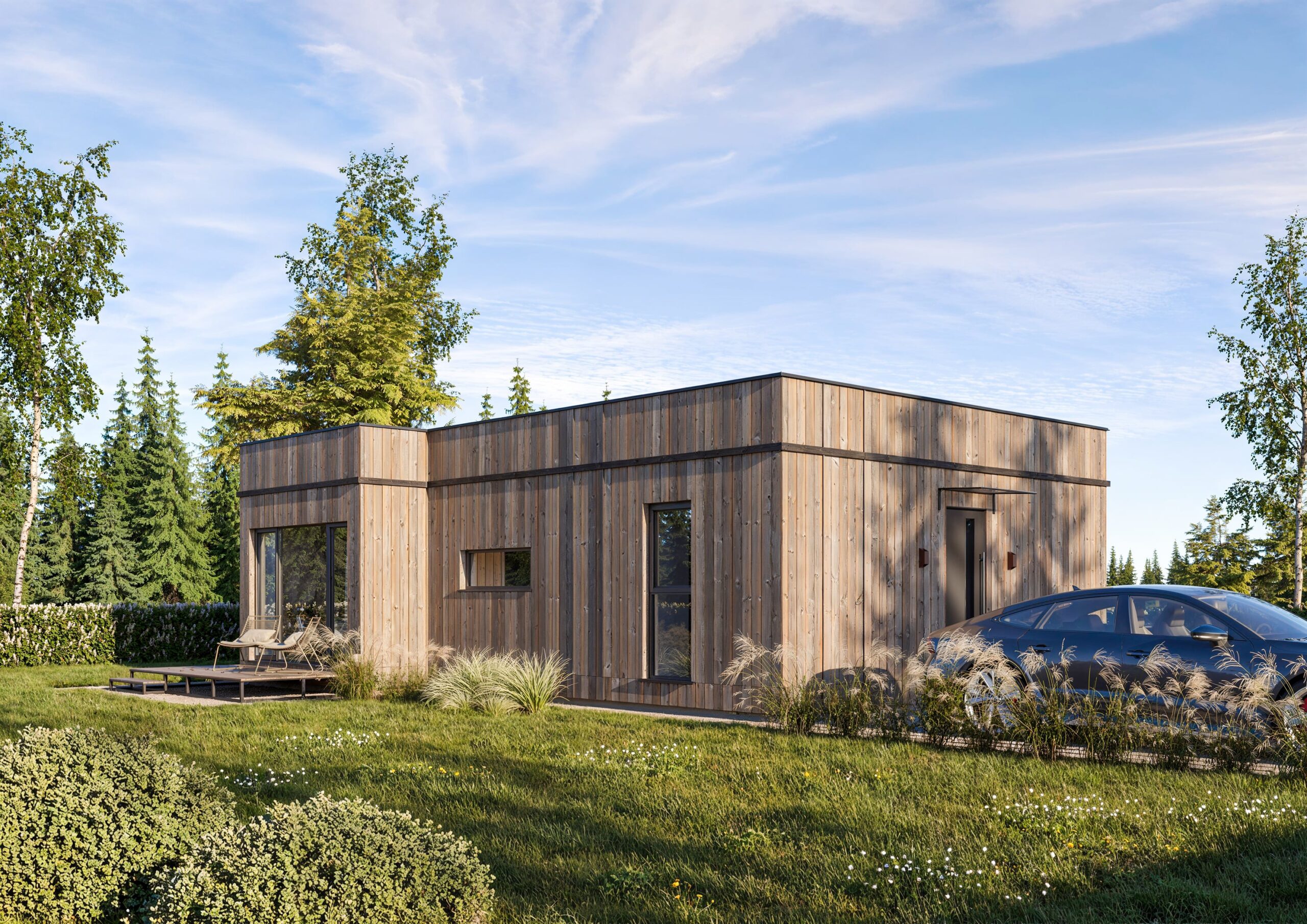 Modular house for quick construction, 70,52 м²